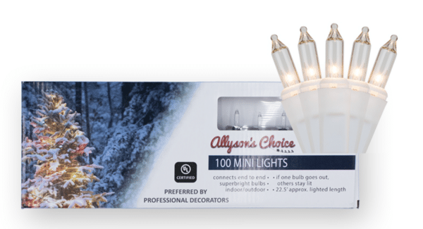 100 Clear Light Set, White Wire