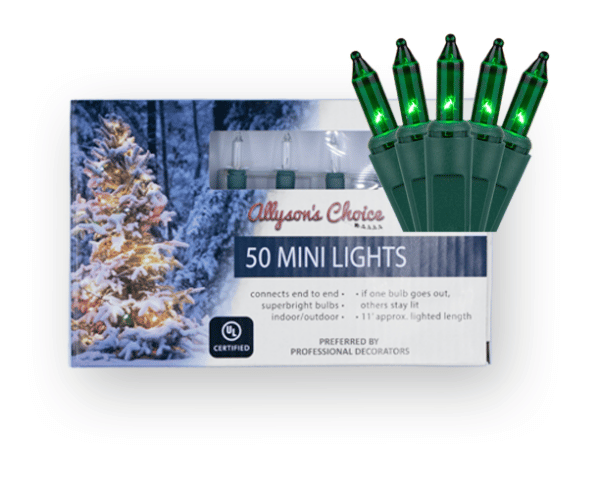 50 Green Light Set, Green Wire