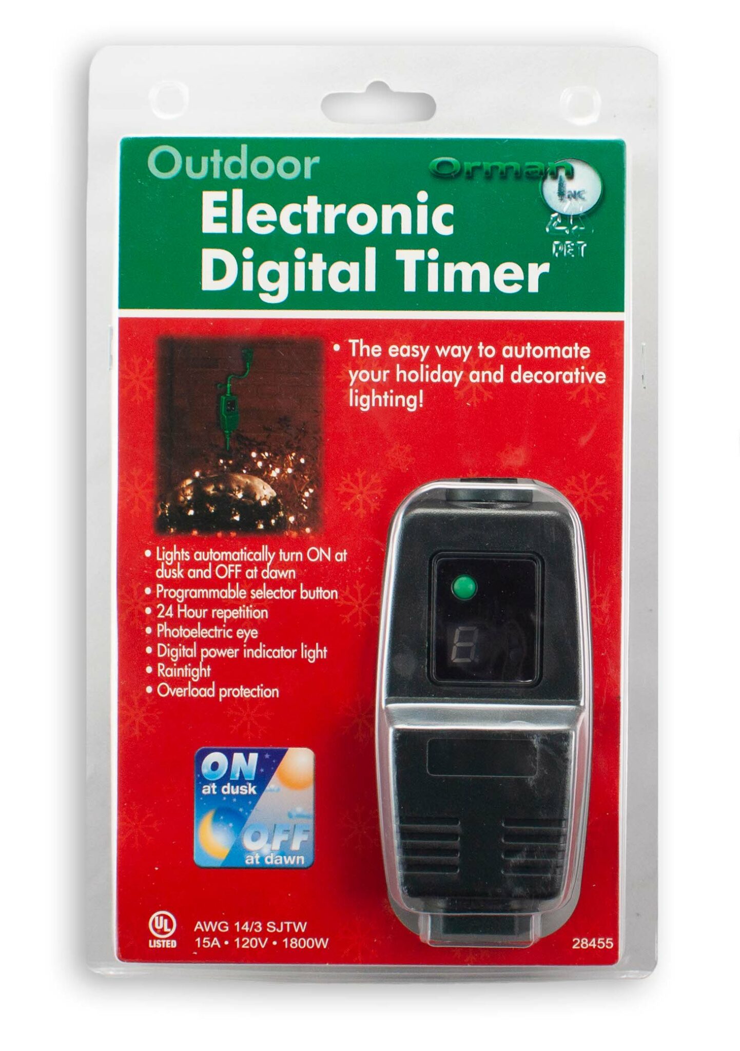 Electronic Digital UL Photocell Timer Orman Inc 
