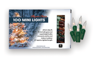 100 Clear Light Set, Green Wire