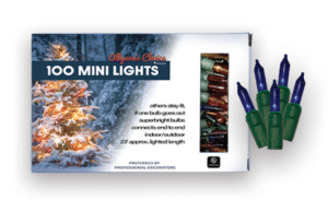 100 Blue Light Set, Green Wire