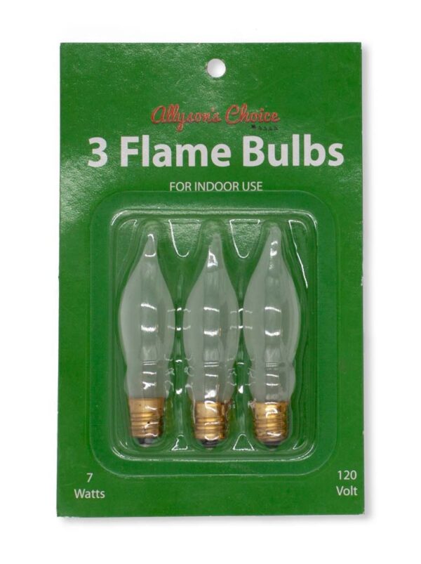 3pk Flame Bulbs - Frosted