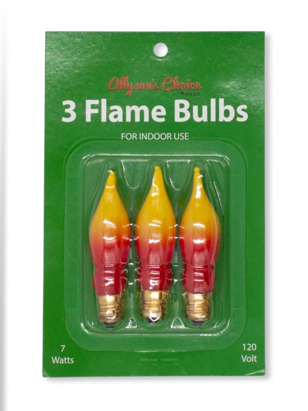 3pk Flame Bulbs - Red/Yellow