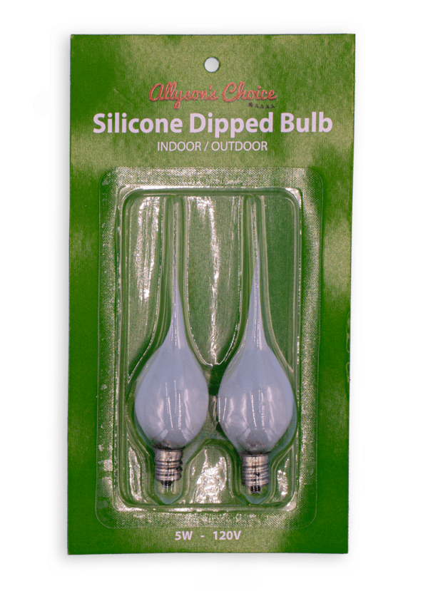 2Pk Silicone Dipped Flame Bulb