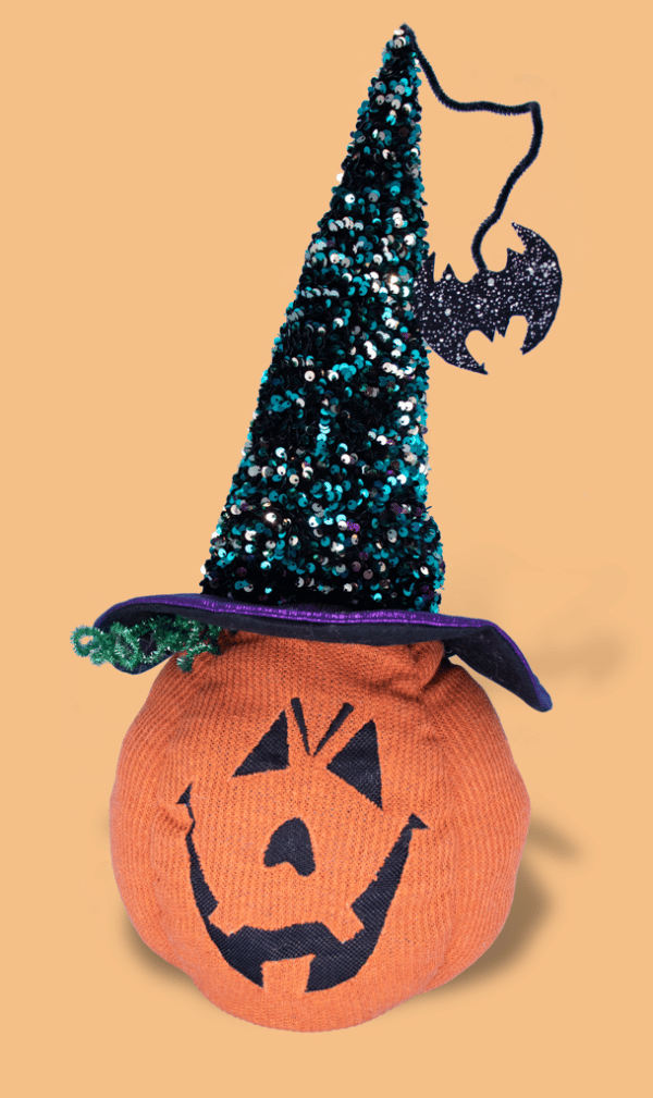 18" Plush Jack O'Latern with Blinking Eyes, Nose, Mouth
