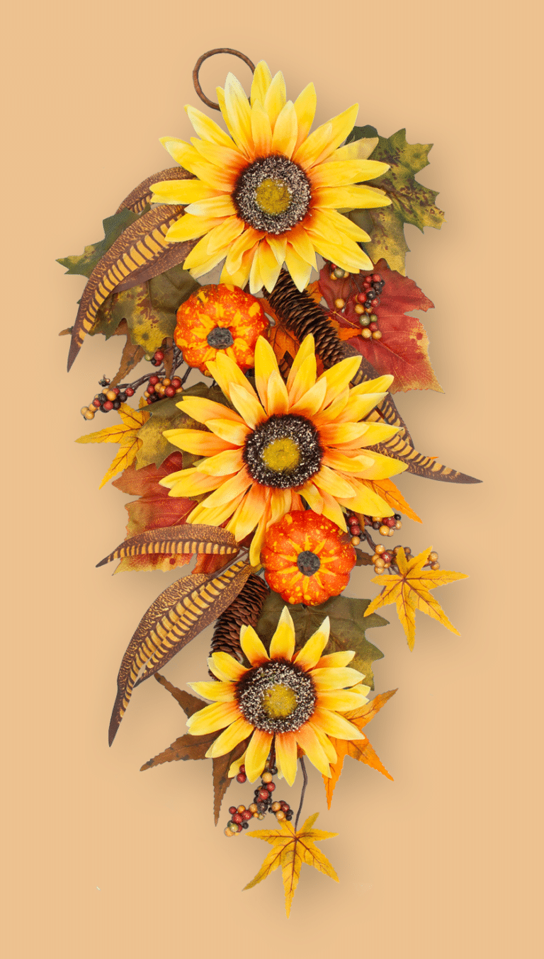 28 Sunflower Teardrop Swag Orman Inc 28 Sunflower Teardrop Swag Orman Inc