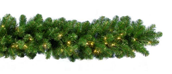 9' x 14" Classic Pine Garland - Commercial Grade LED - Warm White