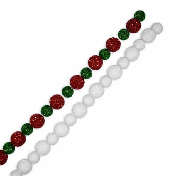 6' Assorted Tinsel Ball Garland