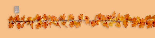 6' Prelit Battery Operated Fall Garland