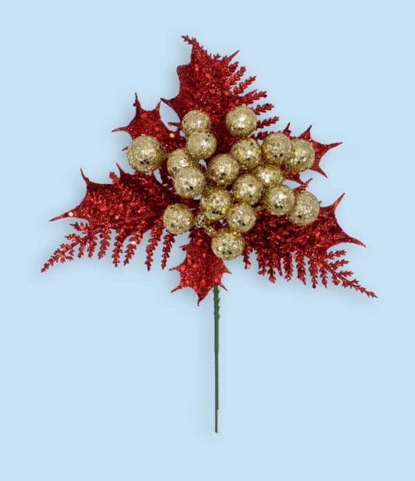 Red/Gold Glitter Pick