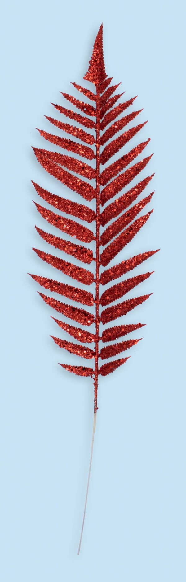 Red Glitter Palm Leaf Pick