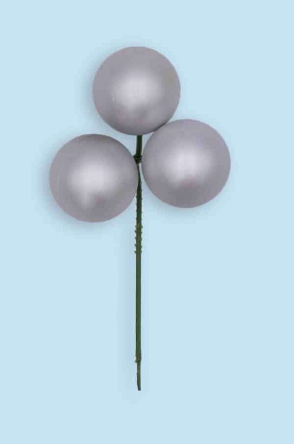 40mm Triple Silver Matte Ball Pick