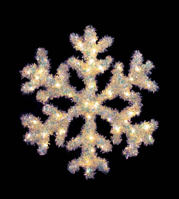 22" LED Iridescent Hanging Snowflake