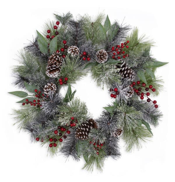 24" Mixed Pine Wreath