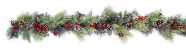 6' Glittered Mixed Pine Garland