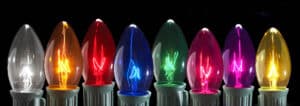 C9 Incandescent Twinkle Bulb - Trans. Multi