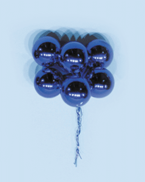 15mm Blue Cluster Glass Ball Pick