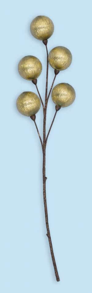 24" Satin Gold Ball Spray