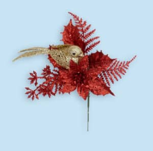 Red Pick with Gold Bird