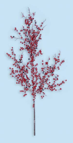 20" Red/Burgundy Berry Spray