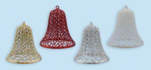 6" Bell Glitter Ornaments