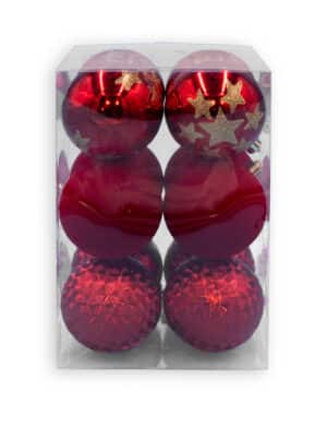 12 Piece Assorted 80mm Balls