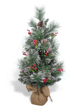 36" Mixed Flocked Pine Tree