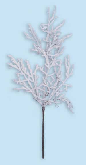 20" Flocked Twig Spray