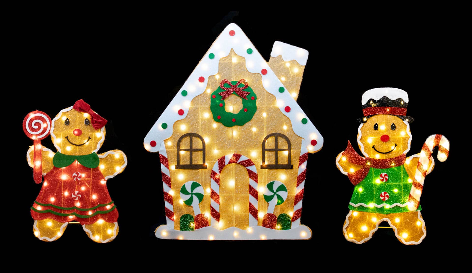 34" Gingerbread House Set