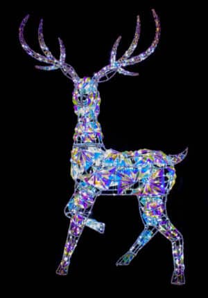 79" Stained Glass Buck