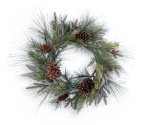 24" Mixed Pine Wreath
