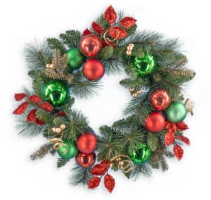 24" PVC Mixed Pine Wreath